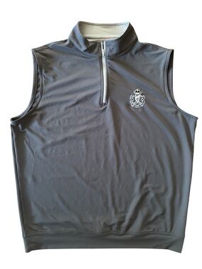 Peter Millar Royal County Down Golf Vest Iron Gray Large Performance